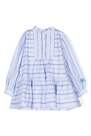 light-blue linen dress ETRO KIDS | GU1C00I0213100BL